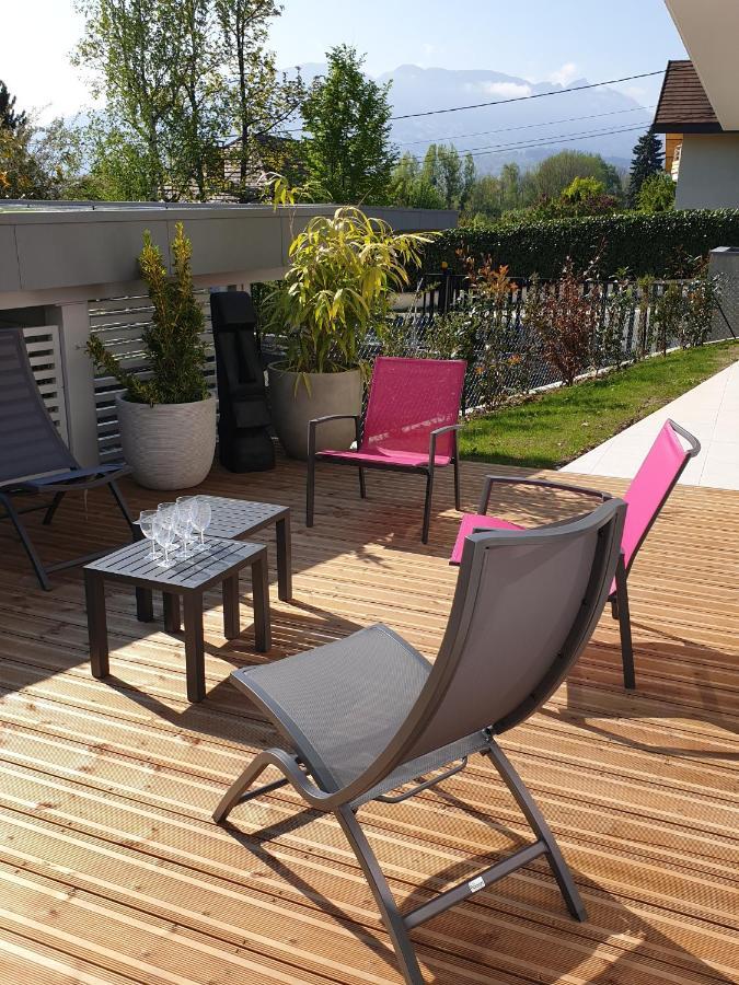L'Appartement Jardin Avec Vue Montagnes Sévrier Εξωτερικό φωτογραφία